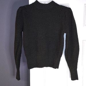 Misses XS hunter green cable knit sweater with Crew neck